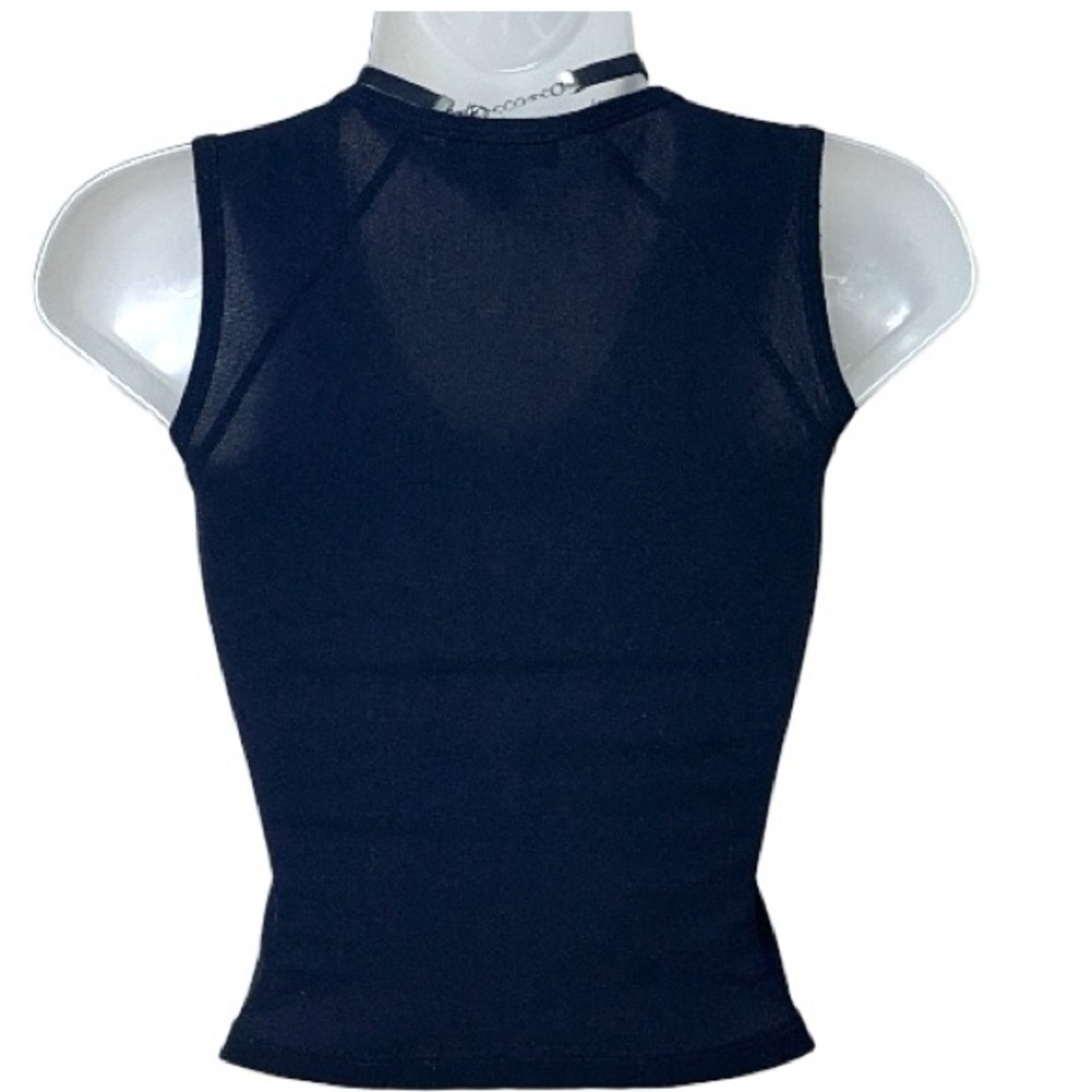 bebe Black Rhinestone Logo Tank Top - Picture 4 of 14